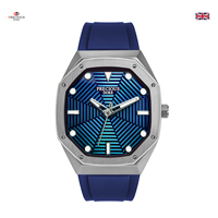 Montres à quartz rétro pour hommes, style transfrontalier, avec aiguilles lumineuses, verre, résistance à l'eau 3 ATM, bracelets en silicone - Fabricant direct