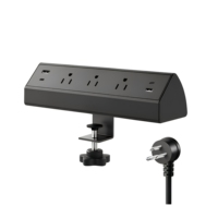 Multiprise de bureau à fixation sur bord de table avec ports de charge USB-C et USB-A PD 20W en alliage d'aluminium