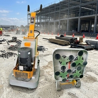 Ponceuse à béton 12 têtes 750 mm, polisseuse à béton 15 kW 380 V, machine industrielle planétaire pour le ponçage et le polissage des sols en terrazzo et époxy