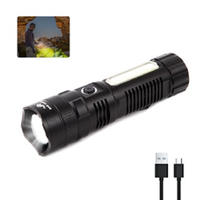 Lampe torche compacte magnétique multifonctionnelle Shan Bao avec zoom et lumière ultra-puissante USB (LOGO personnalisable exclusif)