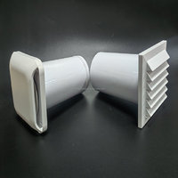 Système HVAC ABS Carré Grille Mur Ventilation Diffuseur Intérieur Extérieur Réglable pour Hôpital Salle De Bains Cuisine