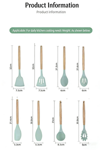 Juego de 19 Cuchillos de Cocina de Silicona de Grado Alimenticio, Resistentes al Calor, Aptos para Sartenes, para Cocinar y Hornear - Product Image 5