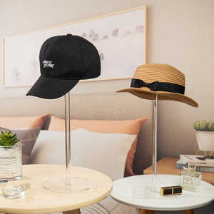 Mũ trong suốt lưu trữ giá vuông Acrylic Mũ bóng chày hiển thị chủ rõ ràng Acrylic hat là viết tắt của hiển thị - Product Image 4