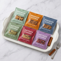 Sacs à biscuits souples de qualité alimentaire avec fenêtre, personnalisés par le fabricant, en PET/PE, thermoscellables et à encoche de déchirement