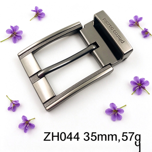 Boucle à ardillon en alliage de zinc satiné gris anthracite brossé de 35 mm avec clip pour ceinture en cuir pour homme, idéale pour les réunions d'affaires - Product Image 3