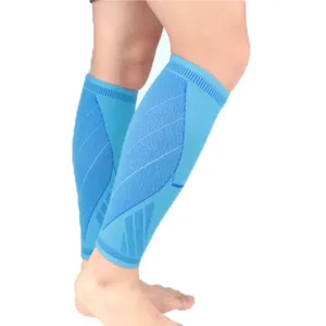 Knitted Compression Calf Stretch Protect Sport Football Calf Compression Sleeves