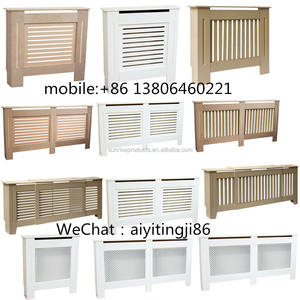 Cubierta de radiador sin pintar blanca con patrón de rejilla cruzada de diamante atractivo de MDF a la venta de 2017 - Product Image 3