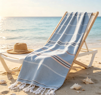 High Quality Soft Quick-Dry Cotton Turkish Tropical Beach Towel Oversized for Adults Eco-Friendly Custom Design Gift