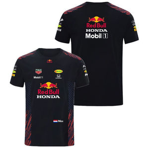 Camiseta de Moda Verano Estilo Europeo y Americano para Hombre, Versátil con Impresión 3D de la Serie Red Bull, Código Transfronterizo para Carreras, Color Sólido - Product Image 2