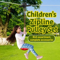 Kit de tyrolienne pour parc extérieur, ensemble de poulies, balançoire de maternelle, tyrolienne pour enfants, modèle en fer et polyester