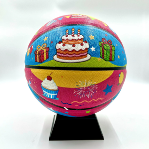 China Wholesales Oem Ball Pu Black Basketball Size 29.5 Basket Ball Indoor/outdoor Training Custom - Product Image 4