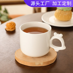 <b>Ceramic</b> Mug White Porcelain Cartoon Handle Heat Resistant Coffee Tea <b>Cup</b> For Gift Use - Product Image 3