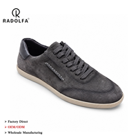 Sneakers de luxe pour hommes RADOLFA modèle 4D29-1-3, en cuir de vachette véritable, style designer, semelle en caoutchouc, confortables