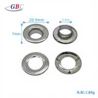 Œillets à griffes en acier inoxydable de qualité supérieure 20,5x11,5x7mm nickelés pour rideaux, tentes, auvents et tissus d'extérieur