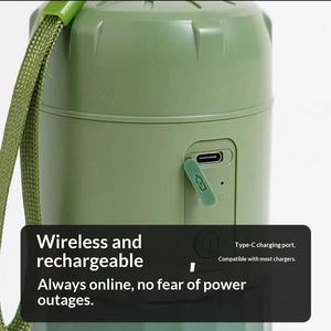 Pompe <span class=keywords><strong>à</strong></span> air portable 12 PSI, gonfleur électrique rechargeable avec arrêt automatique <span class=keywords><strong>pour</strong></span> <span class=keywords><strong>tente</strong></span> de camping, matelas - Product Image 5