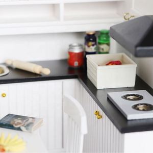 Ensemble de meubles de cuisine pour maison de poupée, 2 pièces, armoire avec évier et cuisinière - Product Image 2