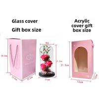 Aida Nouveau Produit Transfrontalier : Fleur de Savon Artisanale Écologique Lumineuse à LED, Rose Lumineuse sous Dôme, Boîte Cadeau, Pour Salle de Bain, Prix de Gros Usine