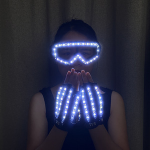 Gants et lunettes lumineux à LED pour spectacle sur scène, accessoires lumineux unisexes - Product Image 2