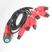 Câble de conversion 6PIN vers 14PIN compatible avec le nettoyeur d'injecteurs à ultrasons, outil de diagnostic automobile