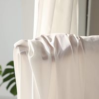 Rideaux transparents blancs en fil résistant aux rayures avec garniture à pompons pour salon chambre d'enfant chambre à coucher