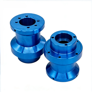 Accouplement rigide à bride CNC en acier/aluminium sur mesure avec vis de réglage pour connexion d'arbre de moteur de pompe - Product Image 1