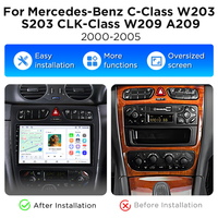 Radio para Auto Junsun con Carplay de 9 Pulgadas y Android para Mercedes Benz Clase C, Clase CLK, S203, W203, W209, A209, Reproductor de DVD, Estéreo