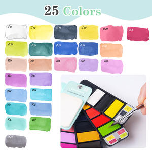 Ensemble de peinture à l'<span class=keywords><strong>aquarelle</strong></span> de haute qualité Fontainebleau, 25 couleurs, palette de peinture à l'<span class=keywords><strong>aquarelle</strong></span> pour la peinture à l'<span class=keywords><strong>aquarelle</strong></span> et à l'acrylique - Product Image 5
