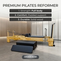Reformer de Pilates en chêne, durable, portable, équipement de fitness de haute qualité pour la maison, équipement commercial, reformers de Pilates sains pour studio