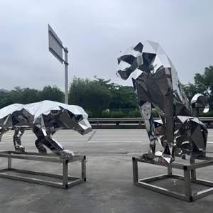 Tùy chỉnh lớn ngoài trời động vật thép không gỉ Điêu Khắc Trung tâm mua sắm LANDMARK điêu khắc thép không gỉ Pegasus điêu khắc - Product Image 5