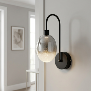 Lampe murale LED en verre gris moderne 2026 pour hôtel, salon, décoration intérieure - Product Image 3