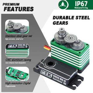 Servo RC Metálico sin Núcleo PTK 9860 MG-D de Alto Voltaje 8.4V 67kg, Servo Digital Completo con Brazo de Servo Incluido - Product Image 3