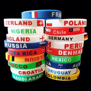 Bracelets en silicone personnalisables avec drapeau national – États-Unis, Italie, Turquie – Bracelets d'amitié sportifs en caoutchouc – Vente en gros - Product Image 1