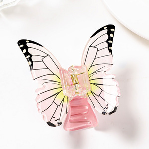 Venta al por Mayor de Pinzas para el Cabello con Forma de Mariposa, Accesorios Dulces para Mujeres y Niñas, Hechas de Plástico Acrílico - Product Image 5
