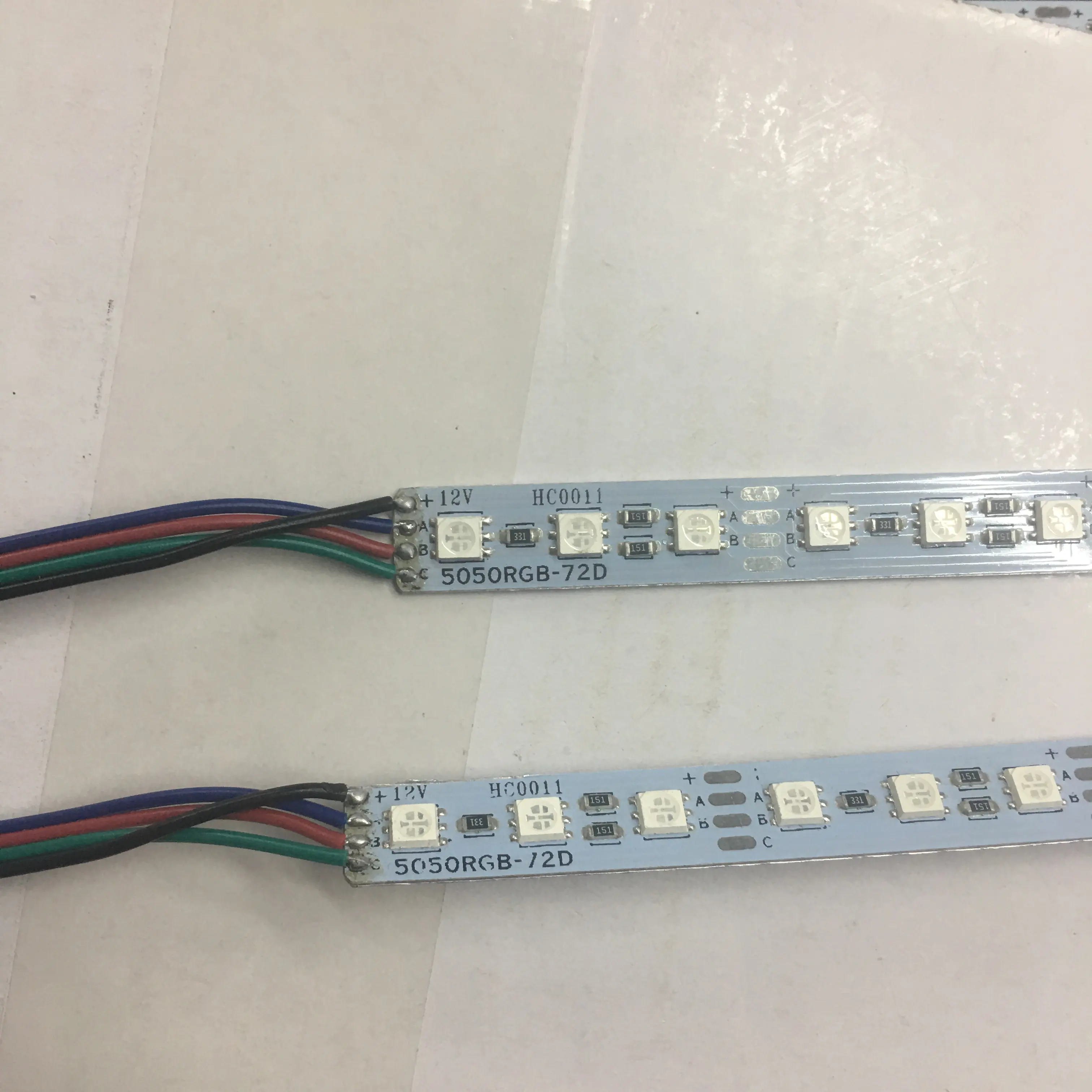 10pcs/lot 5050 RGB led bar light 12mm led rigid bar 12W/M led hard strip 1m 72LED DC12V