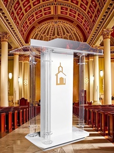 Màu đèn LED rõ ràng Bục Giảng Acrylic Nhà thờ Acrylic bục đứng Bục Giảng cho các nhà hàng, đám cưới, văn phòng và lớp học - Product Image 3