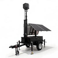 Tour de surveillance mobile solaire pour parking commercial, remorques de caméras de sécurité certifiées CE