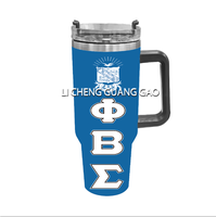 Phi Beta Sigma Sorority 40oz Baskılı Yalıtımlı Bardak Paslanmaz Çelik Termos Bardak Ev Araba Hediyesi için