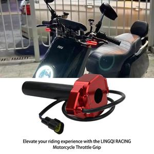 LING QI Poignée d'accélérateur en aluminium Twist <span class=keywords><strong>Action</strong></span> rapide Accélérateur à gaz avec câble pour vélo électrique Dirt Pit Bike électrique - Product Image 6