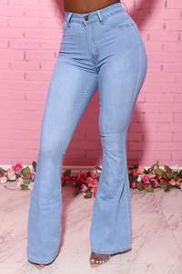 Shopify <span class=keywords><strong>Jeans</strong></span> élastiques <span class=keywords><strong>grande</strong></span> <span class=keywords><strong>taille</strong></span> pour femmes les plus vendus <span class=keywords><strong>Jeans</strong></span> évasés blancs à <span class=keywords><strong>taille</strong></span> haute pour femmes - Product Image 5