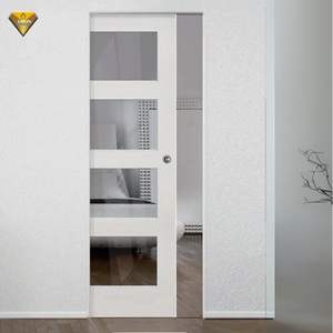 Hiện Đại Bằng Gỗ Túi Cửa Trượt Cho Phòng Ngủ Chịu Nước Mdf Khoang Khóa Sự Riêng Tư Hệ Thống Cho Phòng Khách Vườn - Product Image 5