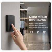 Interrupteur mural auto-alimenté RF433 étanche et durable en ABS PC 10A 240V pour projets de rénovation d'hôtels et de bureaux, fabrication OEM ODM