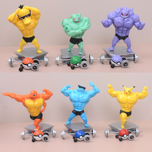 Vente en gros de figurines <span class=keywords><strong>Pokémon</strong></span> de style nouveau, Pikachu musclé, Charmander, Squirtle, Gengar, figurines de musculation - Product Image 2