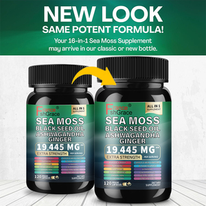 High Potency Sea <strong>Moss</strong> 19445mg Supplement with Black Seed Oil for Adults Improve Immunity Sea <strong>Moss</strong> Capsules - Product Image 4