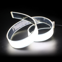 Feux de roue LED blanc pur 8 rangées 15 pouces 17 pouces IP68 Accessoires automobiles Éclairage de jante ultra-lumineux pour pick-up universel