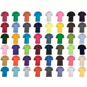 Wholesale Plain 100% Cotton Blank Men's T-<b>Shirts</b> Silk Screen Printed Regular Fit Short Sleeve - Product Image 1