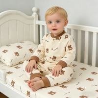 Combinaison pour nouveau-né en coton doux Kaka Bear, respirante, pour bébés garçons et filles de 0 à 12 mois, manches longues, à porter tous les jours toute l'année