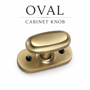Oval Matte Antique Cabinet Knob Premium Brass Furniture Knob for Drawer Cupboard <b>Wardrobe</b> Kitchen Cabinet <b>Hardware</b> - Product Image 2