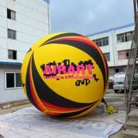 Ballon de volley-ball de plage gonflable géant de 4 mètres de haut pour exposition d'événements commerciaux, grande statue gonflable de sport de plage
