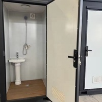 Cabine de Douche et Lavabo Mobile Extérieure Moderne pour Événements, Écologique, Construction en Panneaux Sandwich pour Événements