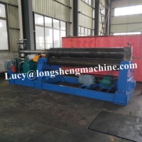 LONGSHENG-máquina de laminación mecánica de metal, máquina de laminación parabólica de 3 placas de rodillo